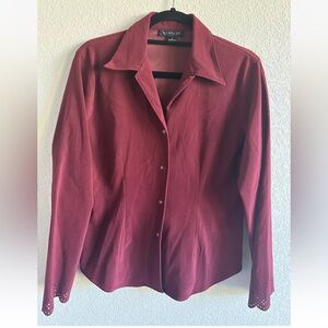 Vintage Pre-owned Harold’s Marone Like Suede Full Sleeve Jacket Size 10